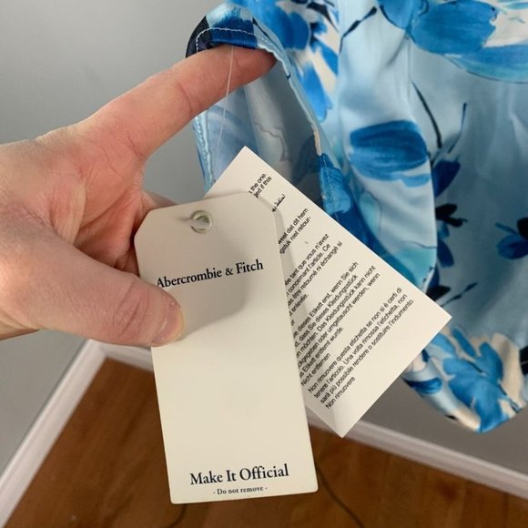 Abercrombie & Fitch Blue Floral Midi Dress - Picture 4 of 14